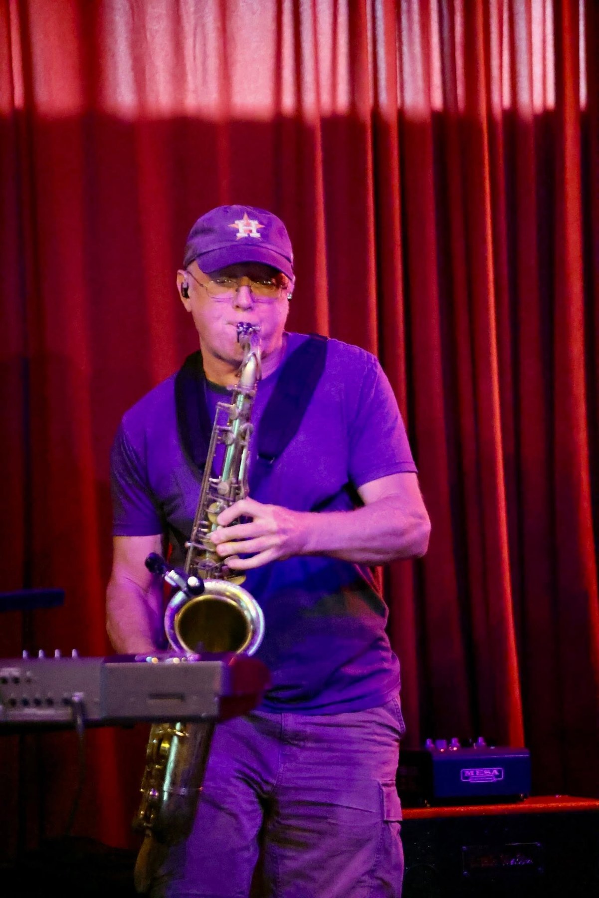 Saxophone performance in color